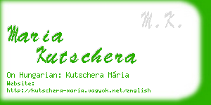 maria kutschera business card